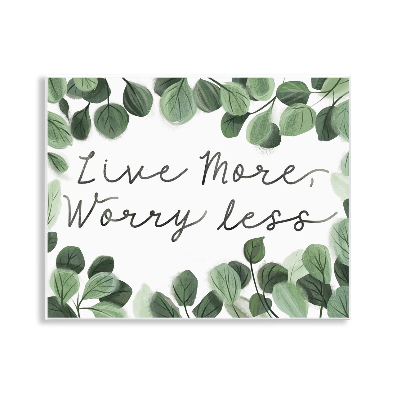Stupell Industries Love More Worry Less Wall Plaque Art Design by Arrolynn Weiderhold